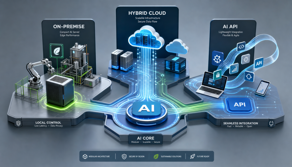 Cloud, API o modello in casa: la guida pratica per scegliere l'architettura AI giusta nella tua azienda manifatturiera