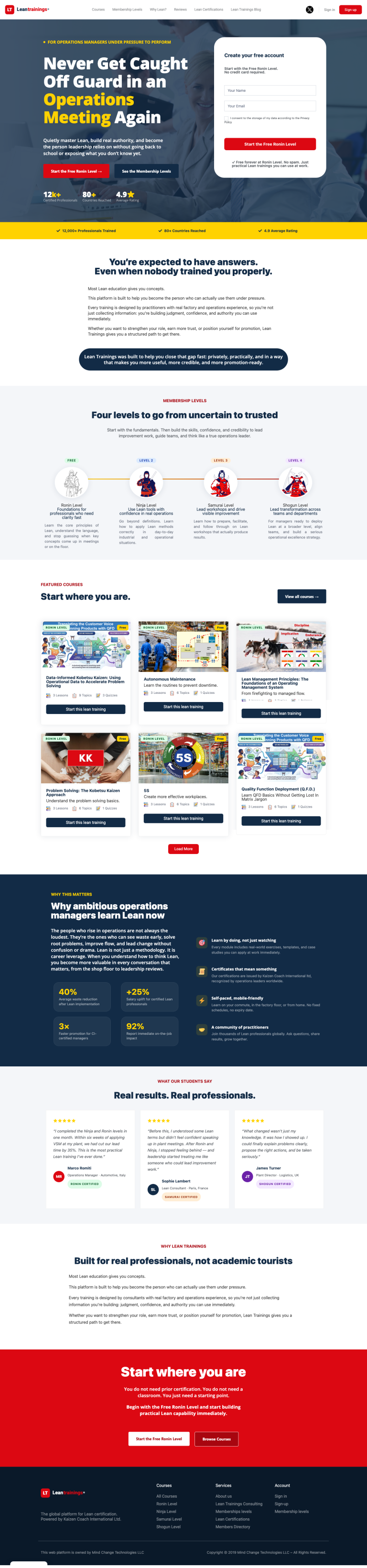 Anteprima del progetto Leantrainings